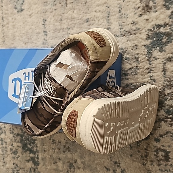 🎆HEY DUDE Wally Mossy Oak Camo shoes, NWT, NIB, size YT3 - Picture 5 of 10